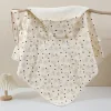 Baby blanket, all-cotton baby blanket, single thick newborn blanket, Class a cotton, thick baby sleeping bag for autumn and winter, knitted pure cotton fabric, long Johns, mother and baby products, baby products, windproof blanket Specification image